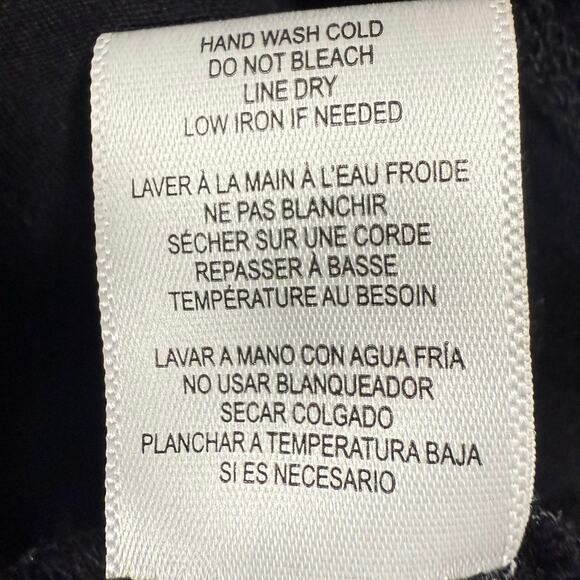 Bobeau Women’s XS Black Chiffon Layered Blouse Sheer Half Sleeve Top - Picture 6 of 8